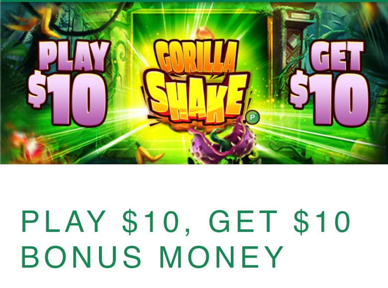 PA Lottery promo for Gorilla Shake game.